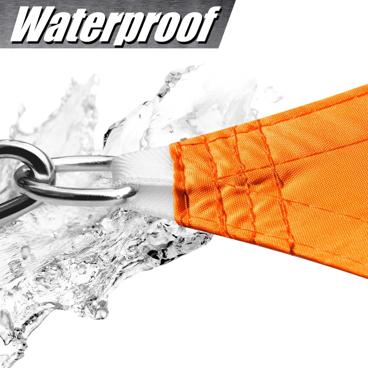 Orange Square Waterproof Sun Shade Sail Canopy Awning D3137