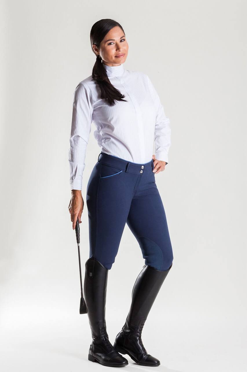 Navy White Woven Breech B318