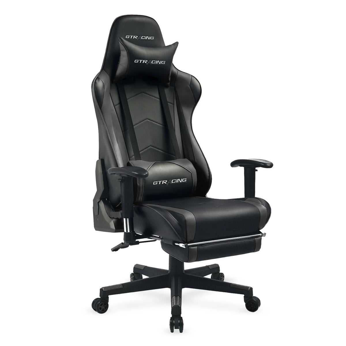 Red PU Leather Gaming Chair with Footrest U50894