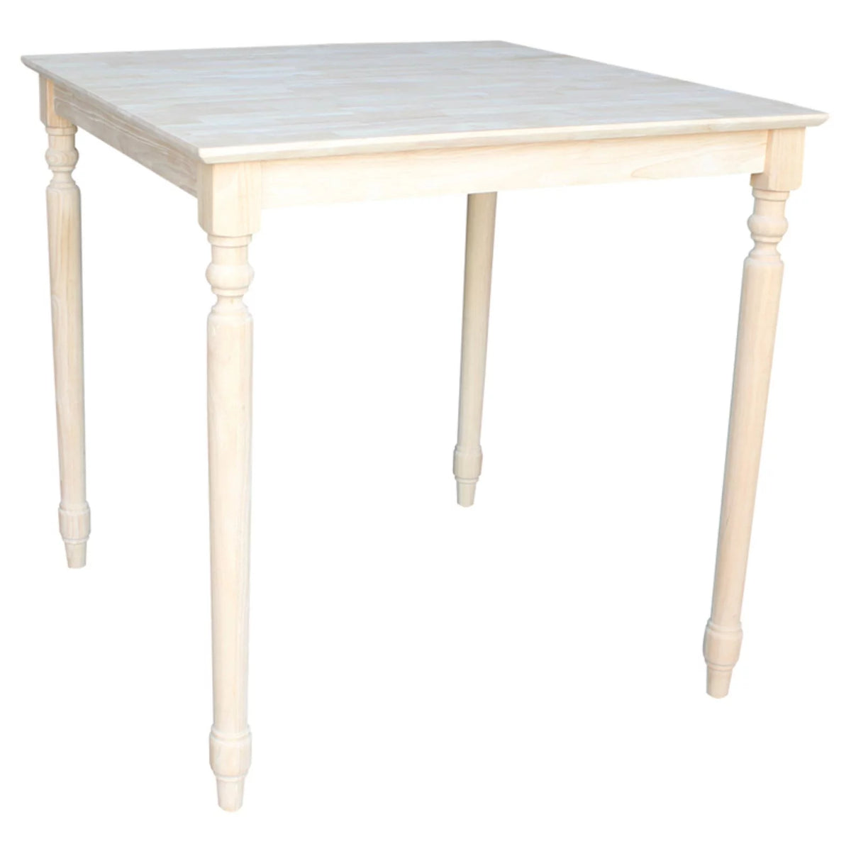 Solid Wood Top Table with Turned Legs E81907