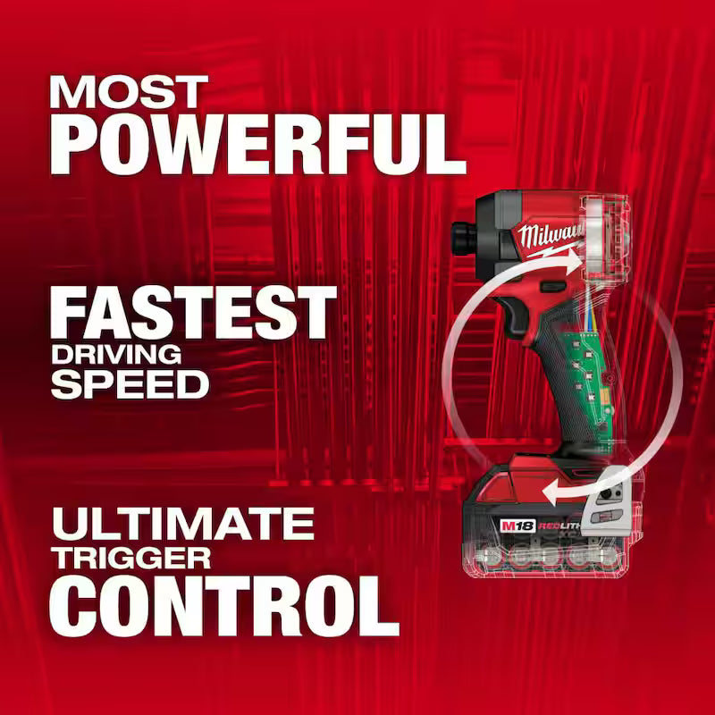 18V Cordless 1/4 in. Hex Impact Driver Kit with Batteries Charger Hard Case B366