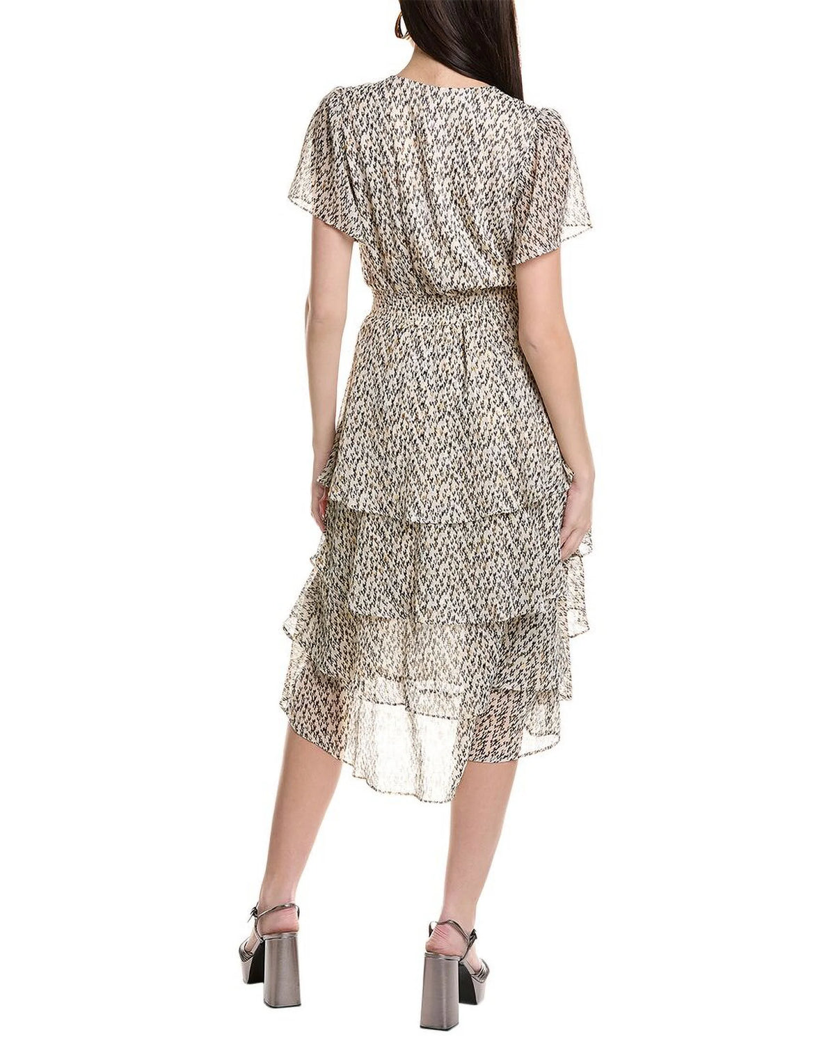 White Layered Midi Dress T881