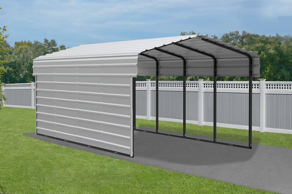 Galvanized Steel Carport Kit, 10' x 20' x 7' R624