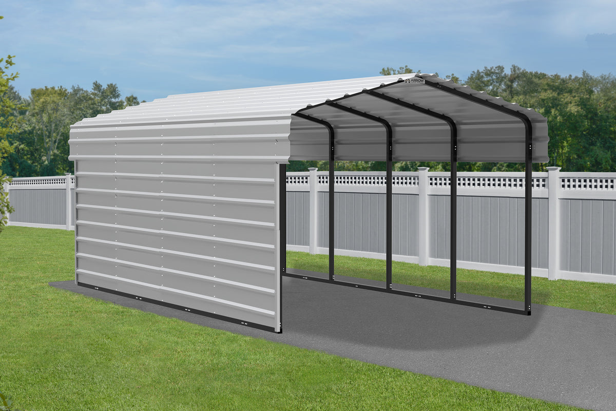 Galvanized Steel Carport Kit, 10' x 20' x 7' R624