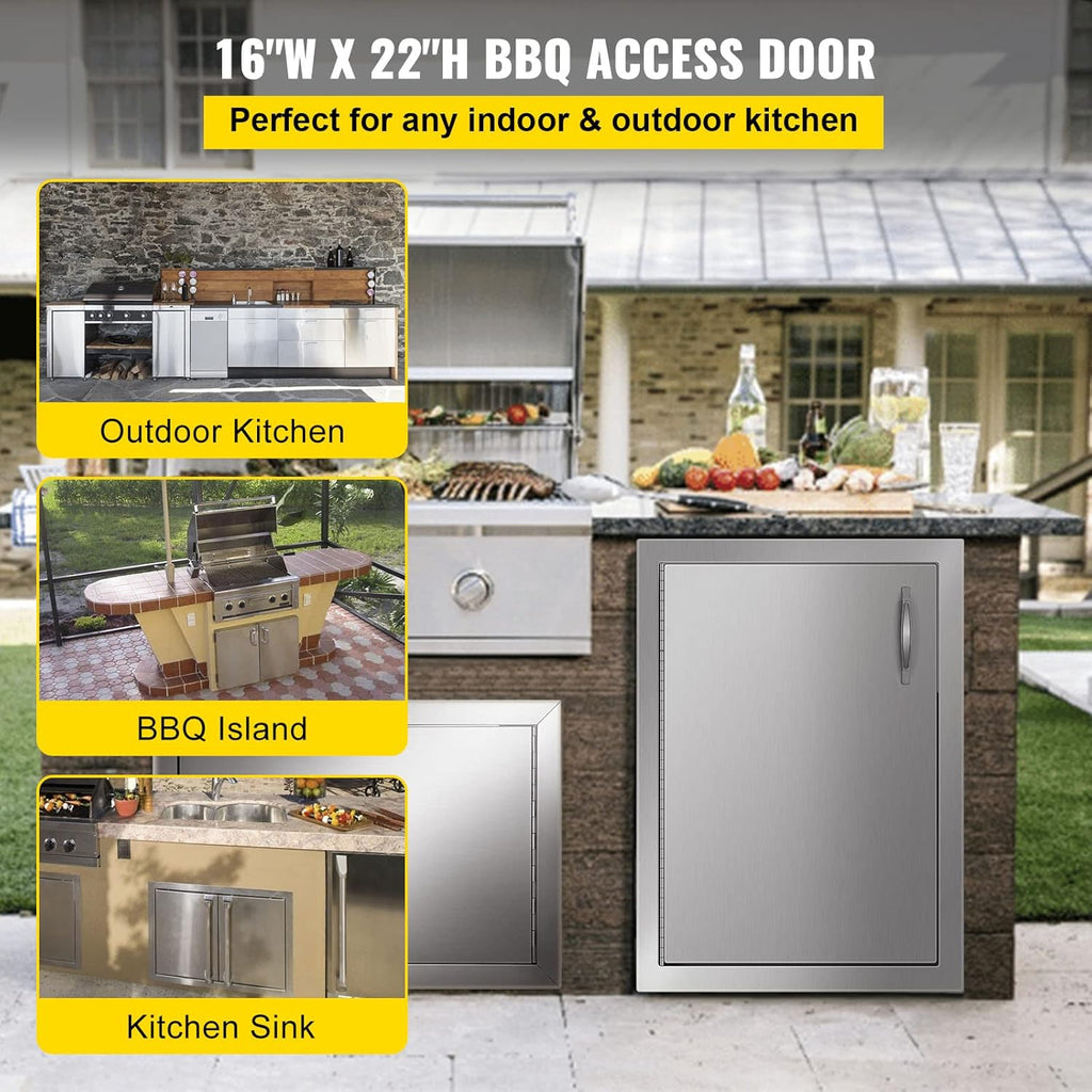 16 x 22 Inch Stainless Steel Outdoor Kitchen Access Door R4316