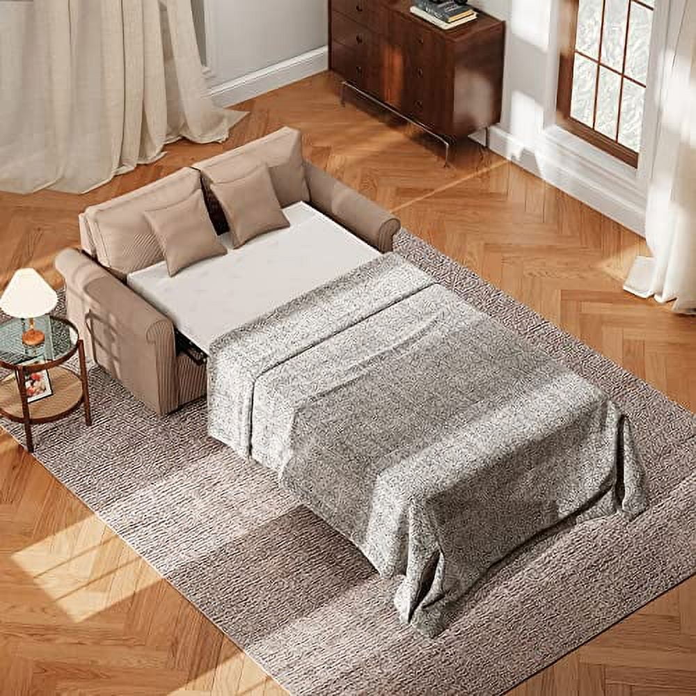 Brown Corduroy 2 in 1 Sleeper Sofa B201681