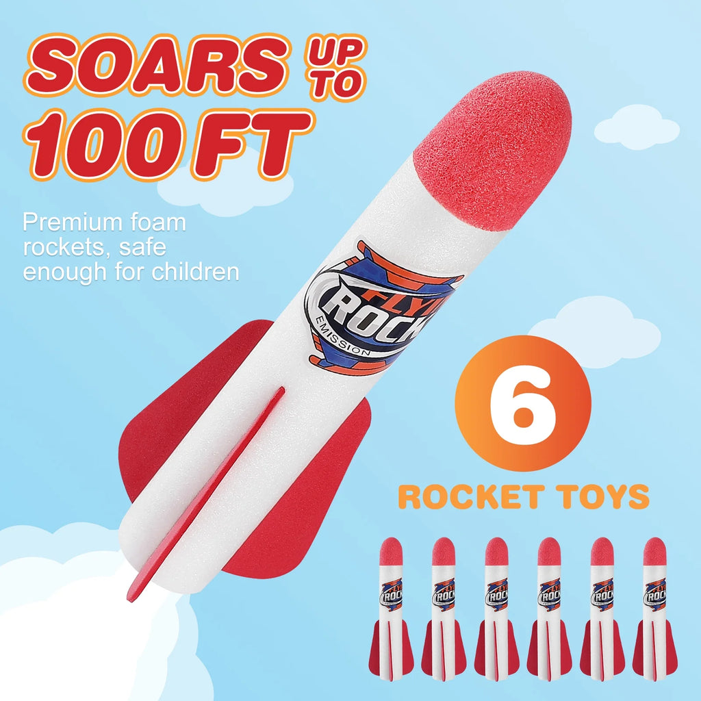 1 Set Outdoor Rocket Launcher Toy Foam Rockets K143135