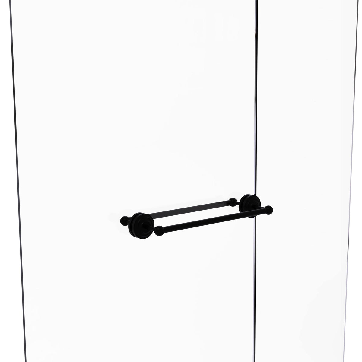 Matte Black 18 Inch Shower Door Towel Bar H8844