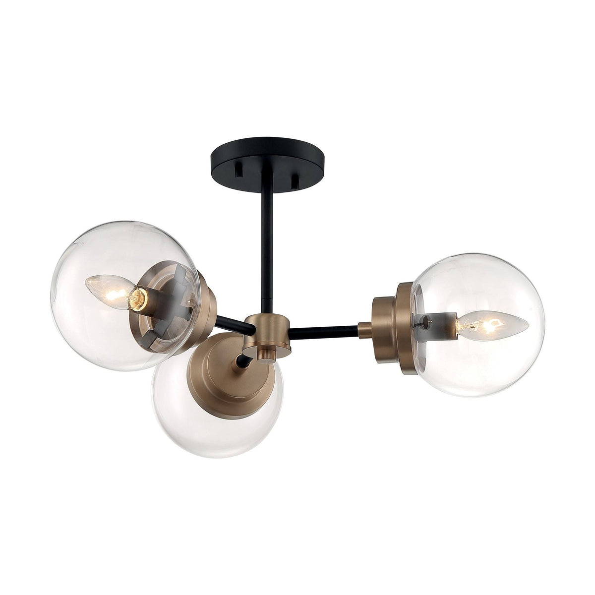 3 Light Semi-Flush Mount Matte T883203