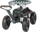 Rolling Garden Cart Work Seat with Tool Tray S180872