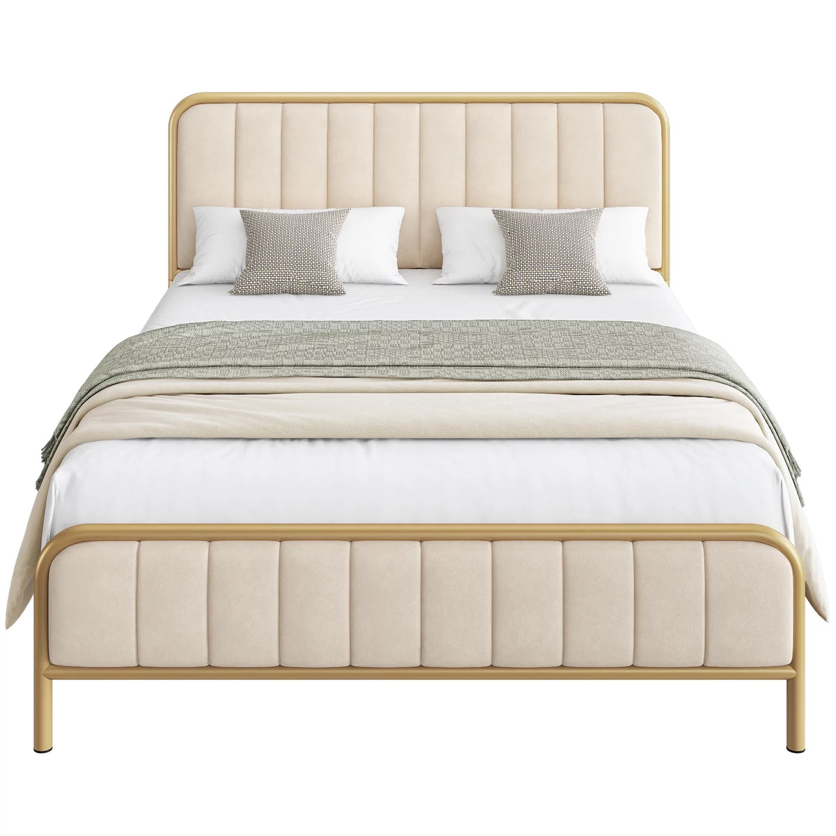 Queen Size Tufted Upholstered Bed Frame O554