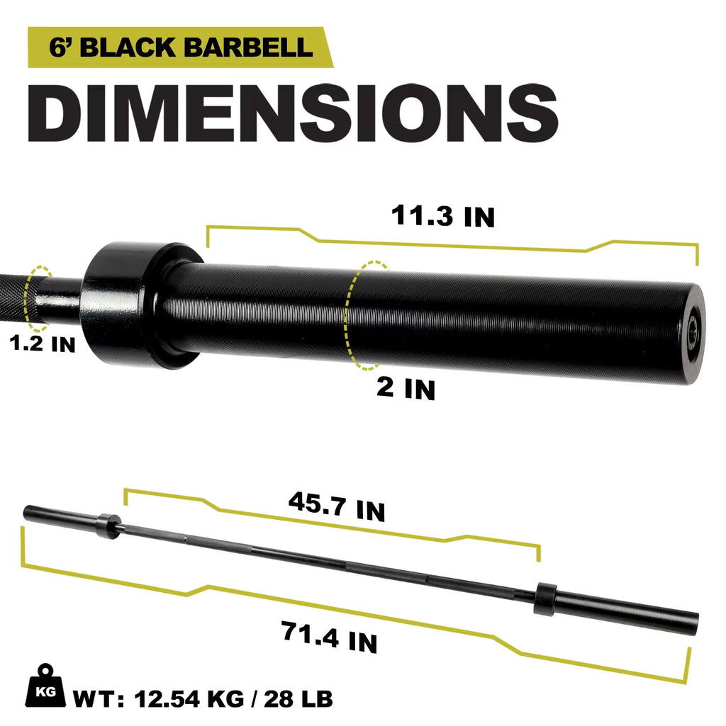 2-Inch Olympic Barbell Weight Bar 7ft 700-Pound Capacity C501