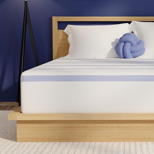 Gel Memory Foam Mattress, 12-Inch Queen White J512