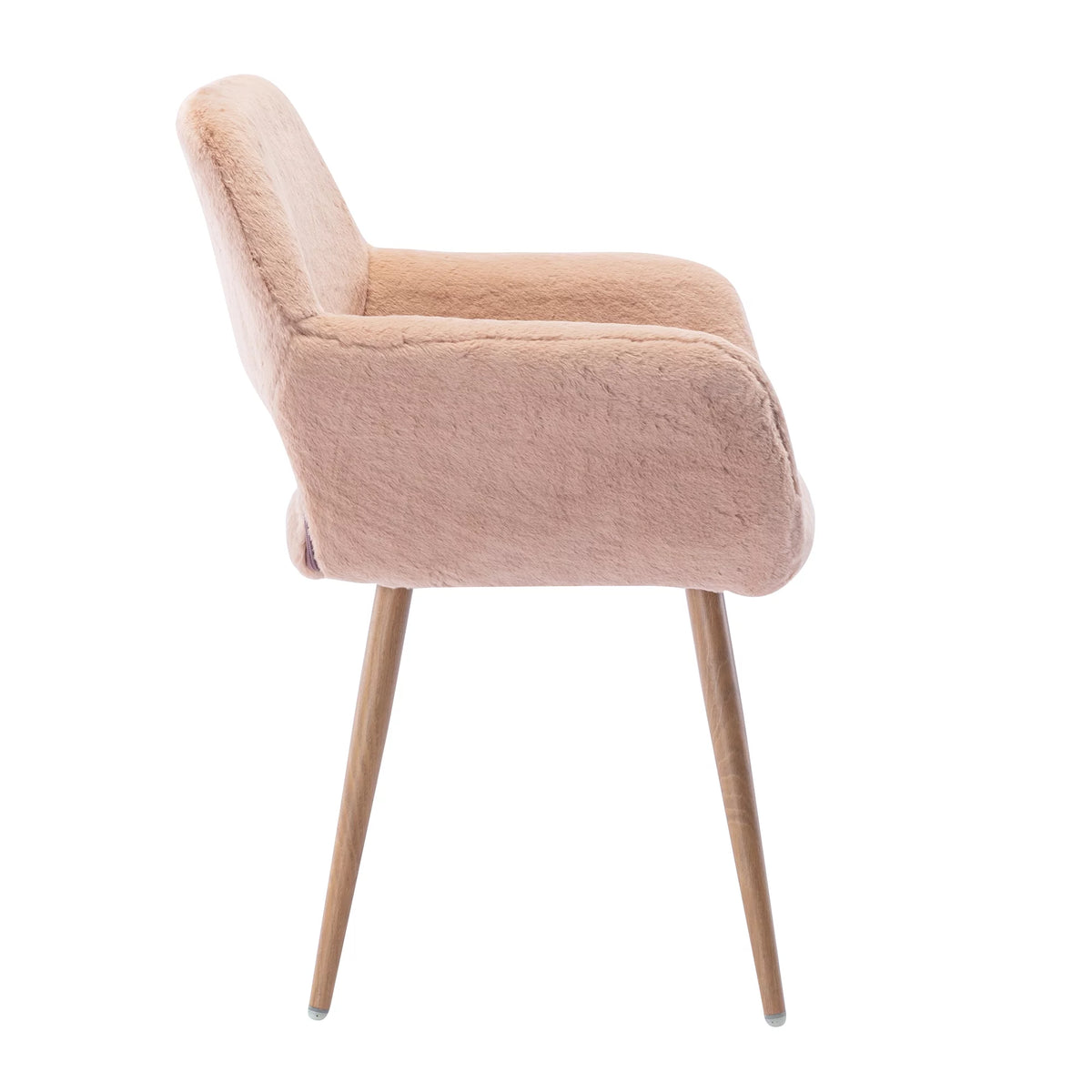 Faux Fur Dining Chairs with Steel Leg Y151239