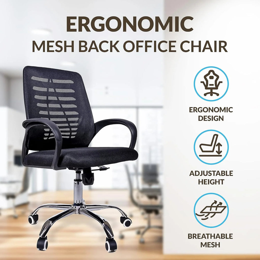 Ergonomic Office Chair with Lumbar Support Black C925