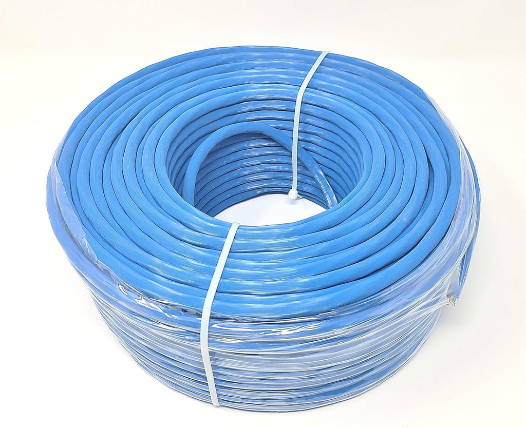 250 Feet CAT 6A Solid STP Bulk Ethernet Cable Blue J72021