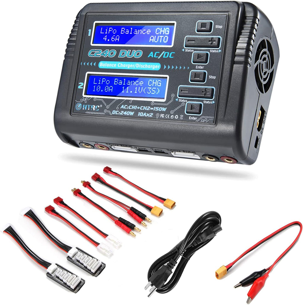 Dual LiPo Balance Charger 1S-6S AC 150W DC 240W 10A RC Battery Charger K43929