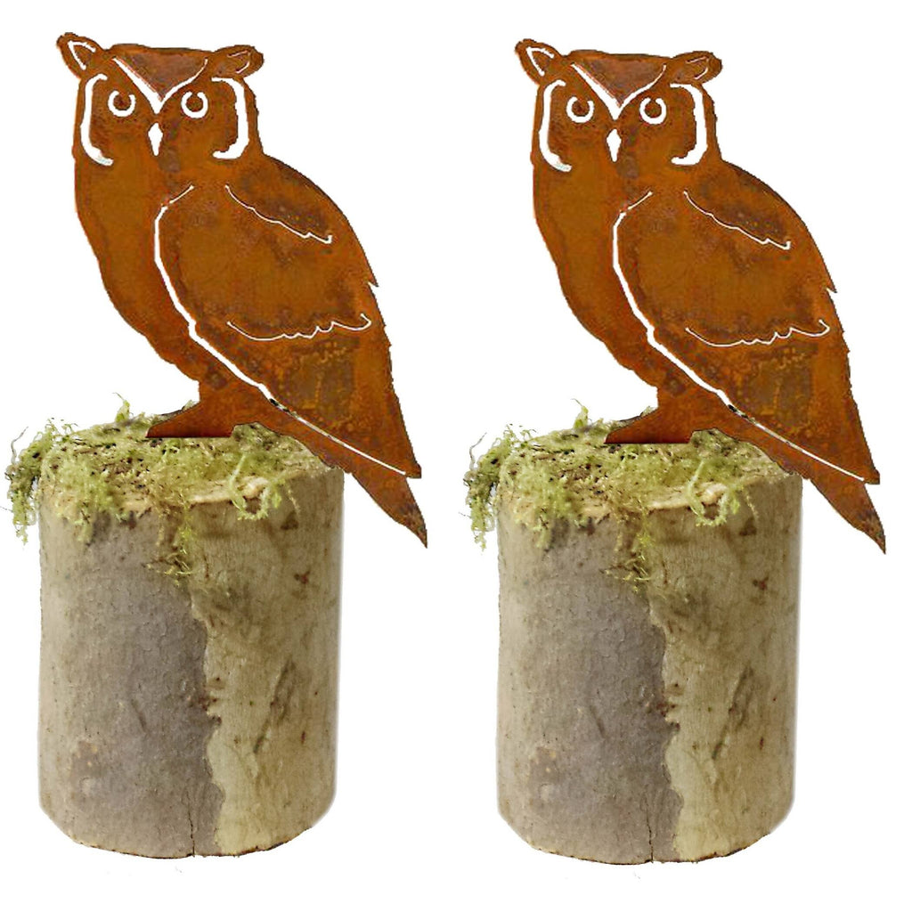 Metal Rustic Look Owl Silhouettes (Set of 2) M477