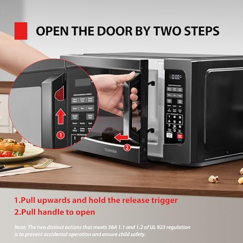 1000W 1.2 Cu Ft Black Countertop Microwave Oven V587