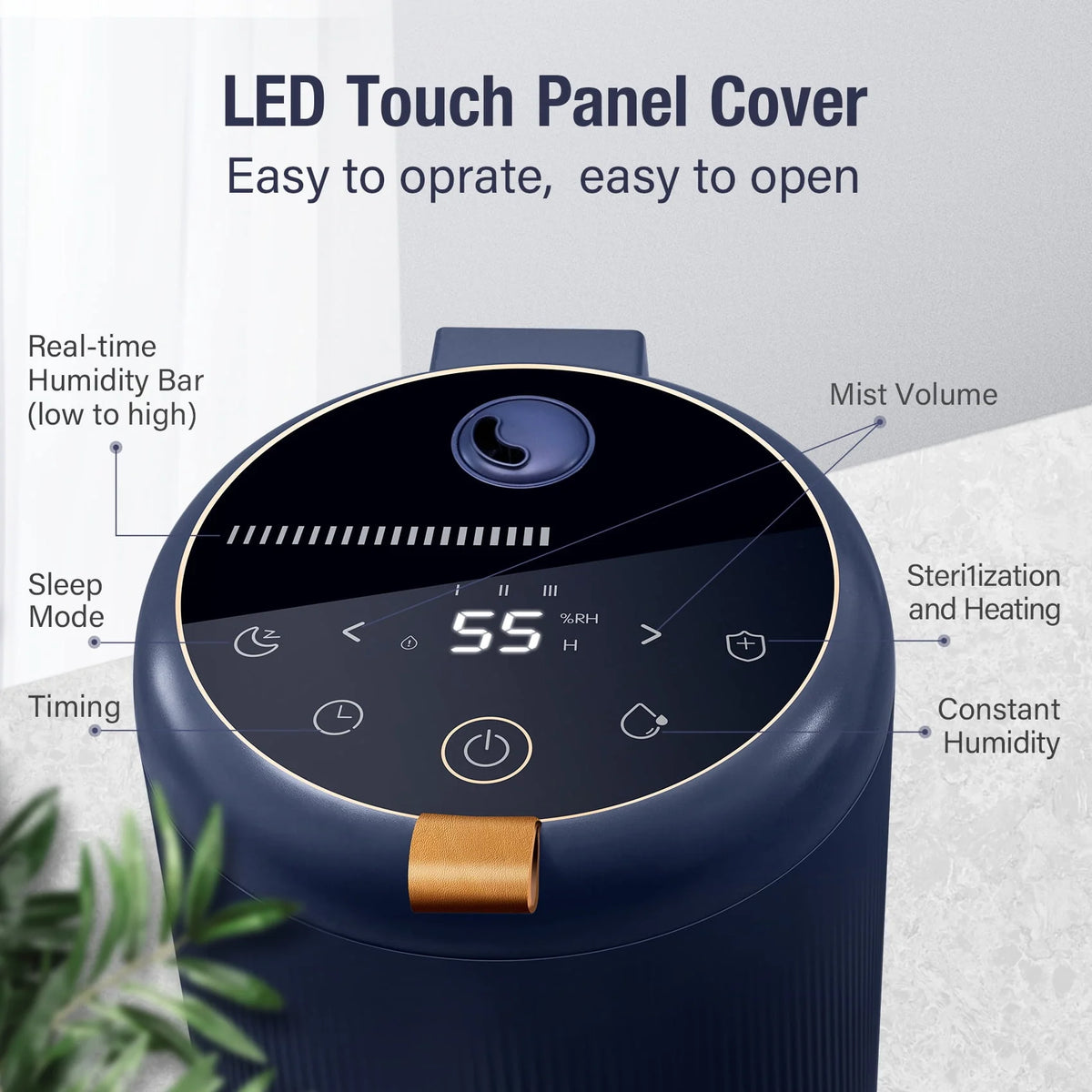 4L Top Fill Ultrasonic Cool and Warm Mist Humidifier E6734