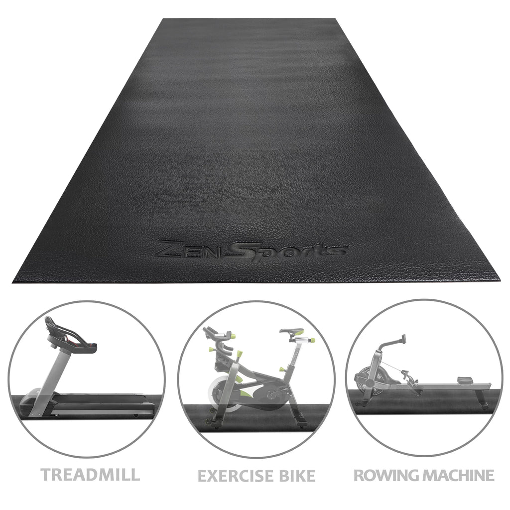 8x3-ft High-Density PVC Waterproof Fitness Mat Black L133760
