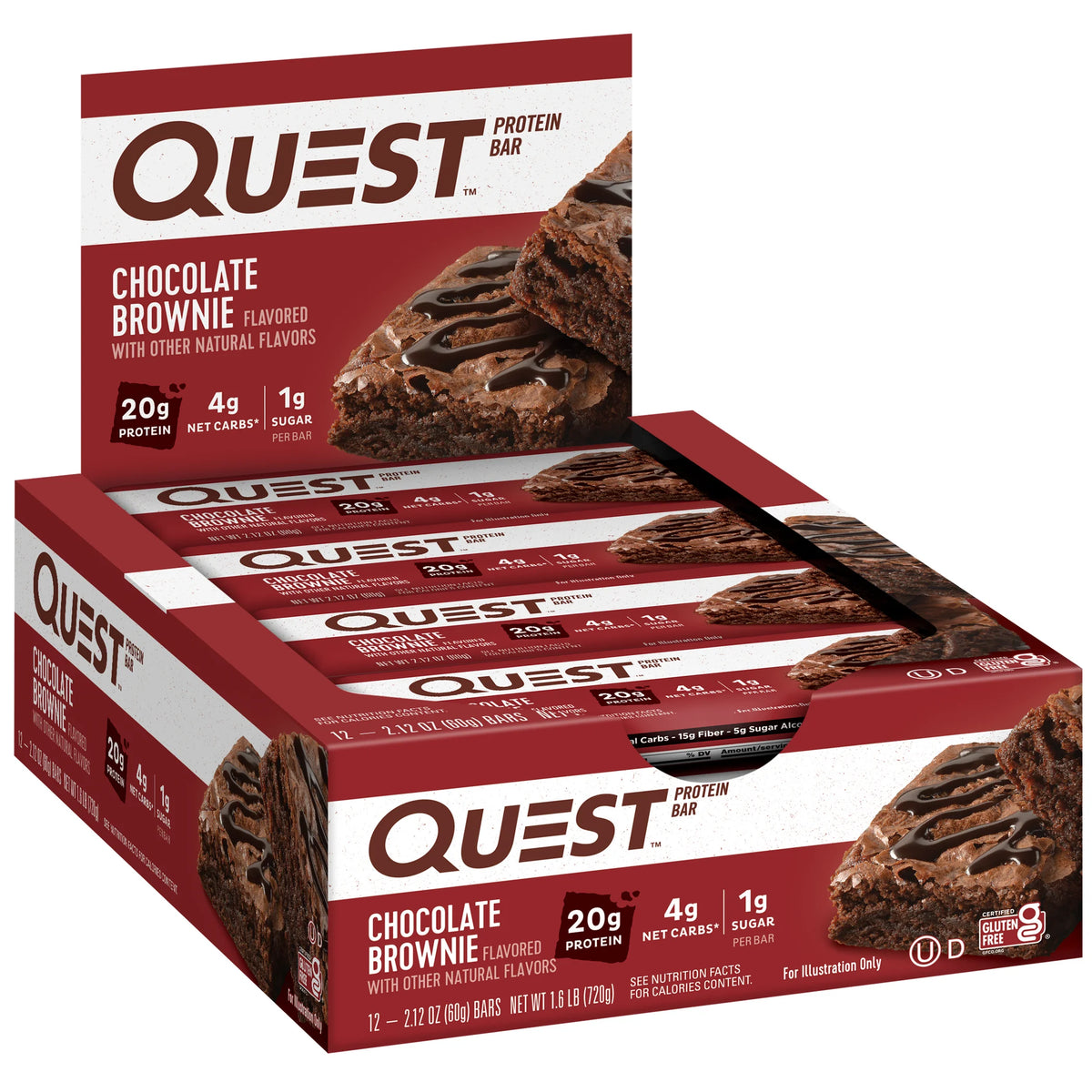 Chocolate Brownie 20g Protein Bar 12 Ct A710060
