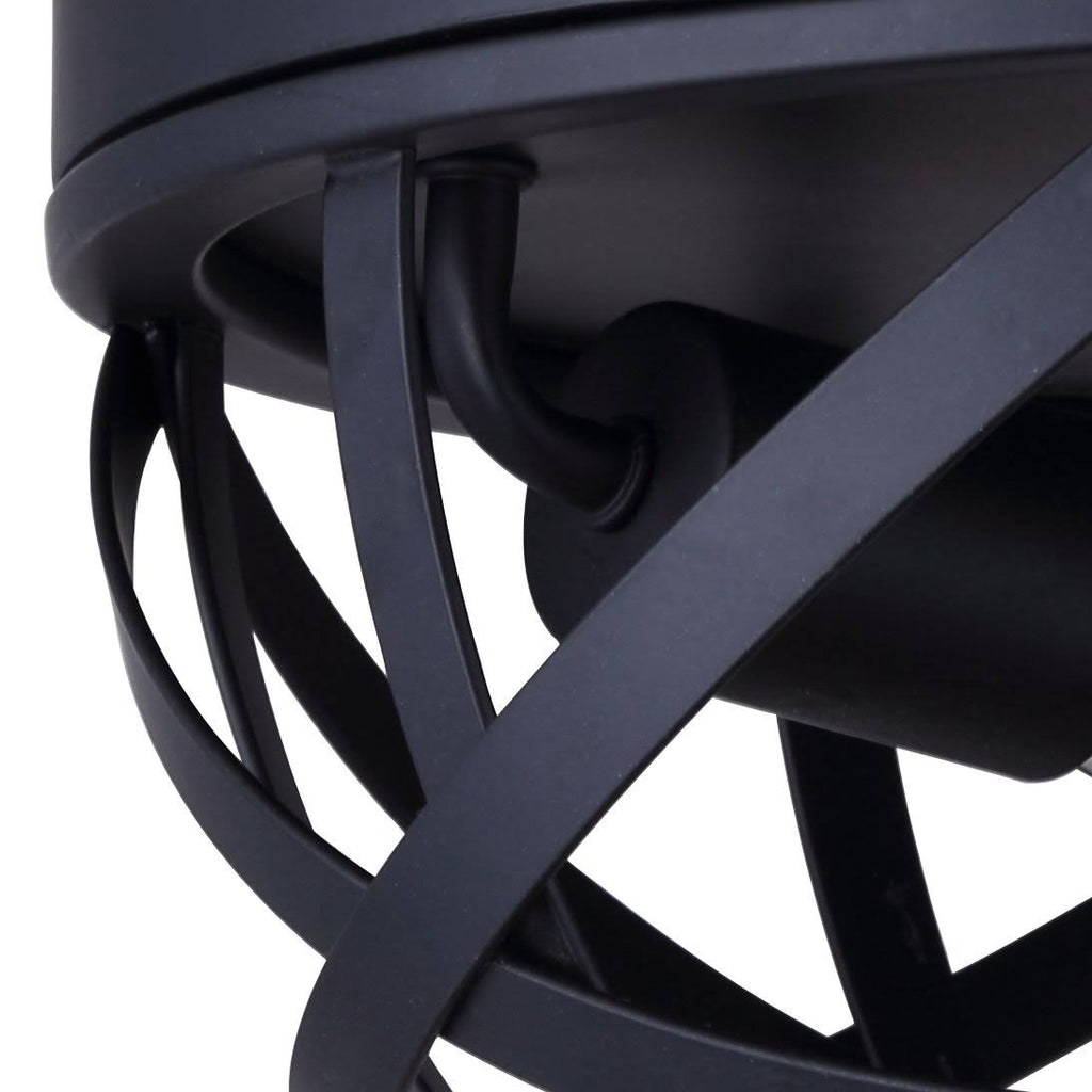 2 Light Flush Mount Black Y1913