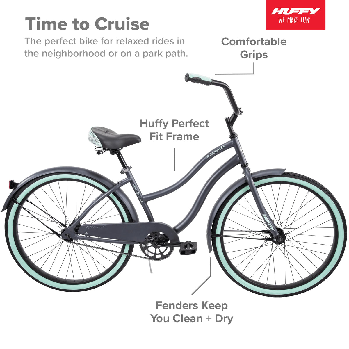 26 inch Gray Cruiser Bike M411