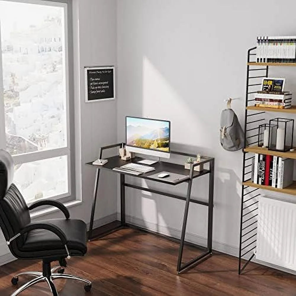 Small Folding Computer Desk 41 inch with Protective Railing G888780