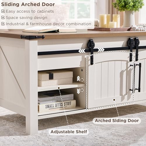 48" Lift Top Coffee Table with Sliding Door and Hidden Storage Y426282