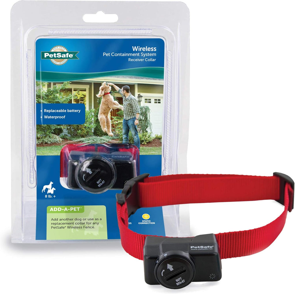 Wireless Pet Containment System, Covers up to 1/2 Acre, Waterproof Receiver with Tone / Static Correction Z133127