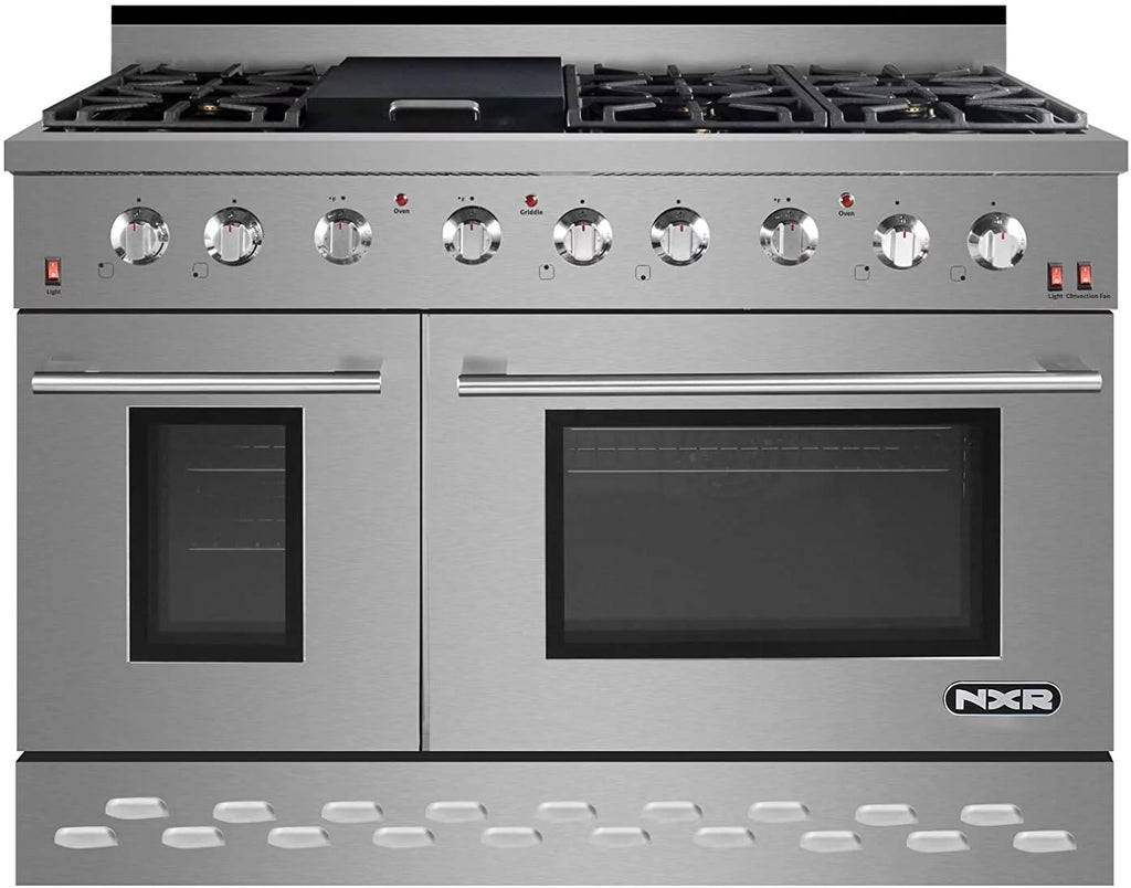 48 Stainless Steel Natural Gas Range with Convection Oven & Under Cabinet Hood M5484
