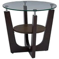 Round Glass Top End Table M157881