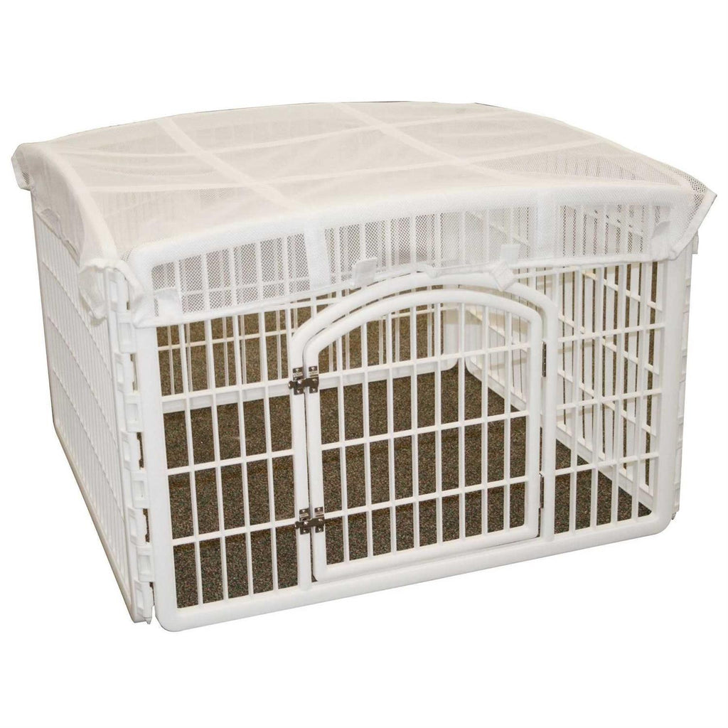 24'' 4-Panel Pet Playpen with Mesh Roof R770990