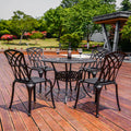 5 Piece Cast Aluminum Patio Dining Set A679351