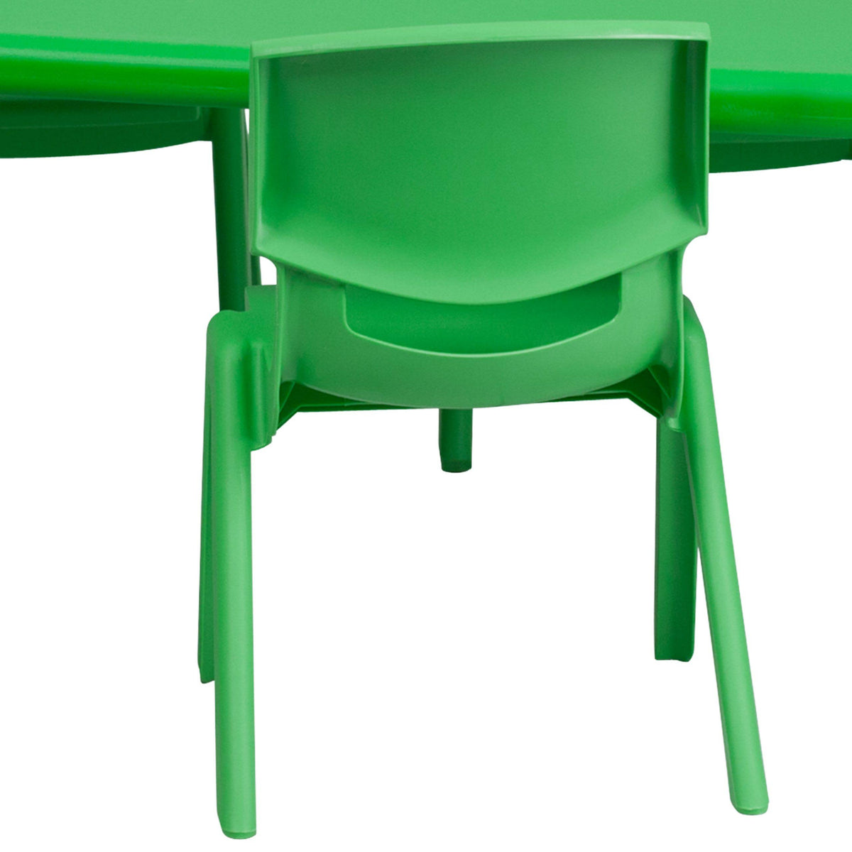 Green Plastic Height Adjustable Activity Table Set with 4 Chairs S18403